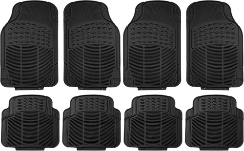 Vista 14 de FH Group Alfombrillas para Piso de Automóvil - Alfombrillas de Piso de Goma Resistente para Automóviles, Juego Trasero de Ajuste Universal