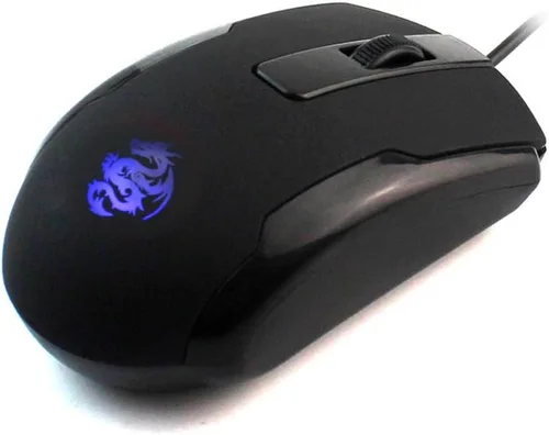 Vista 7 de WishLotus Logotipo de ratón para zurdos Grabado láser y proceso mate Resolución de 800 DPI Botón 3D Plug and Play Mini USB Ratón con cable adecuado