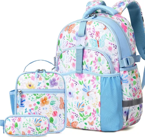 Vista 11 de Mochila infantil para niñas de 4 a 8 años, Blackorange-camión, Lindo