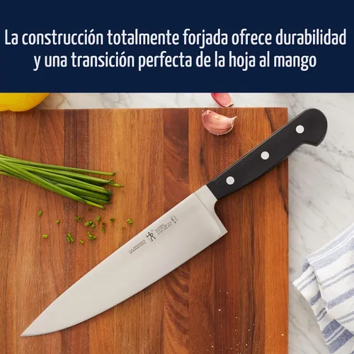 Vista 4 de HENCKELS Classic Razor-Sharp - Juego de cuchillos de cocina de 3 piezas, cuchillo de chef, cuchillo de pelar, cuchillo utilitario, ingeniería
