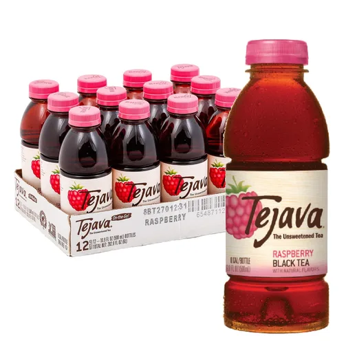 Vista 17 de Tejava Té helado negro con limón, paquete de 6, botellas de PET de 16.9oz, sin azúcar, sin OGM, kosher, sin azúcar ni edulcorantes, sin calorías