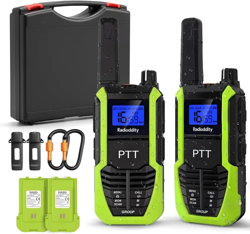 Vista 9 de Radioddity Walkie Talkies impermeables HD-2 IP67 resistente, paquete de 2+4