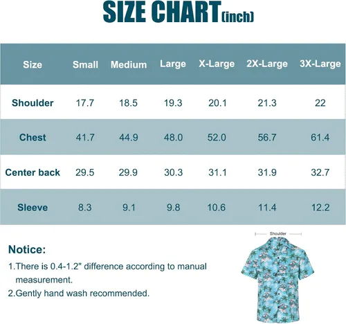 Vista 7 de Summer Vacation Shirt Beach Tropical Hawaiian Shirt for Men Short Sleeve Button Down Aloha Shirt