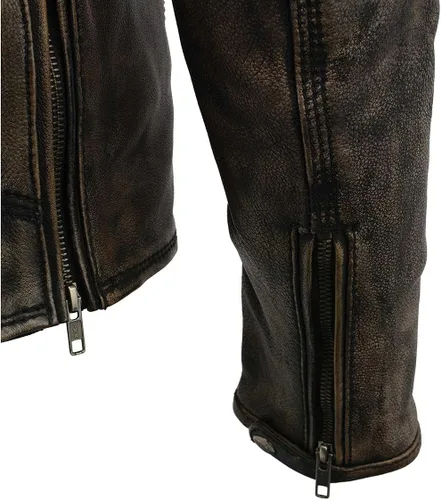 Vista 2 de Milwaukee - Chaqueta de moto ventilada para hombre, actualizada (Negro/Beige)