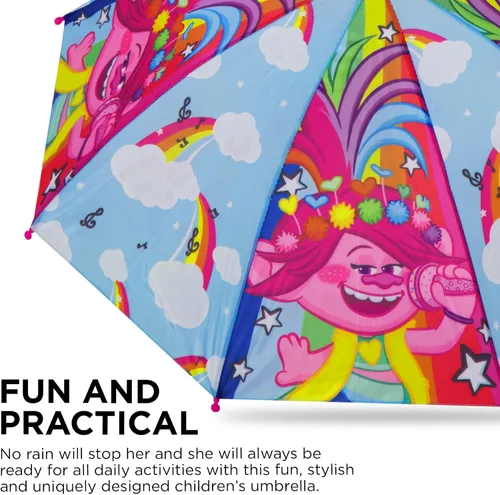 Vista 4 de DreamWorks Conjunto de chubasquero y poncho para niñas de 4 a 7 años