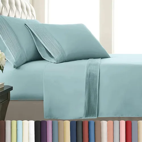 Vista 12 de Southshore Fine Linens®, juego de ropa de cama con bolsillo profundo, Microfibra, Negro, gemelo