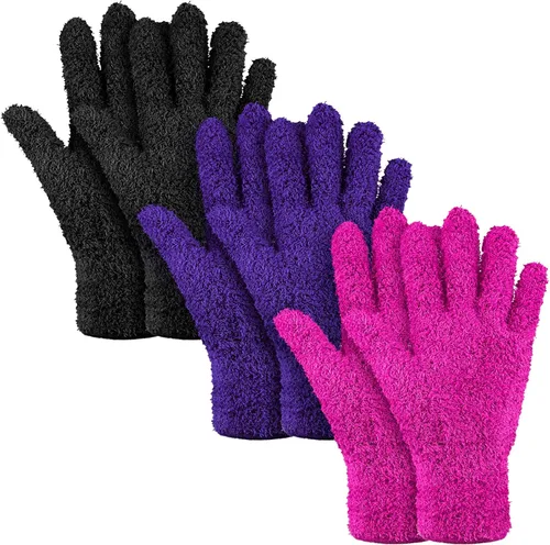 Vista 17 de Patelai 12 pares de guantes de microfibra para plantas y hojas, talla S Colores surtidos