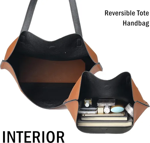 Vista 6 de Scarleton Leather Tote Bag for Women, Womens Purses and Handbags, Reversible Tote Bags for Women, Purses for Women, H1842