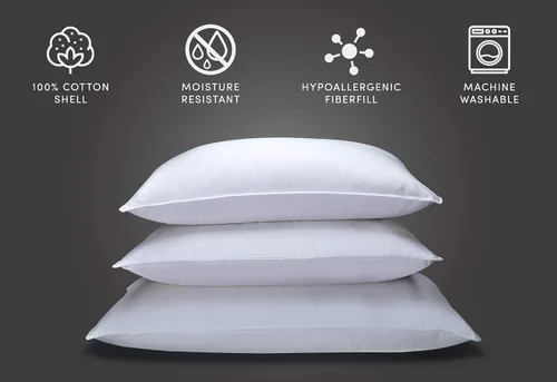 Vista 2 de Almohada alternativa de plumón – Almohada hipoalergénica sin plumas – Queen (20 x 30 pulgadas)