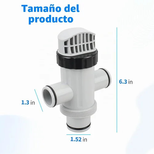 Vista 3 de 11872 Válvula de émbolo de manguera doble dividida y válvula de émbolo compatible con accesorio de pieza de piscina de repuesto Intex, accesorio