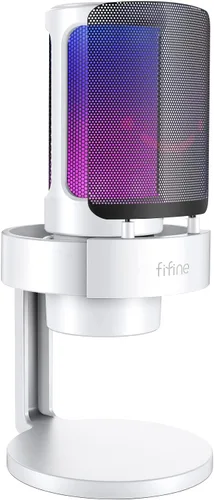 Vista 15 de FIFINE Micrófono para juegos, micrófono USB para PC, para transmisión, podcasts, grabación, micrófono de escritorio de computadora de condensador