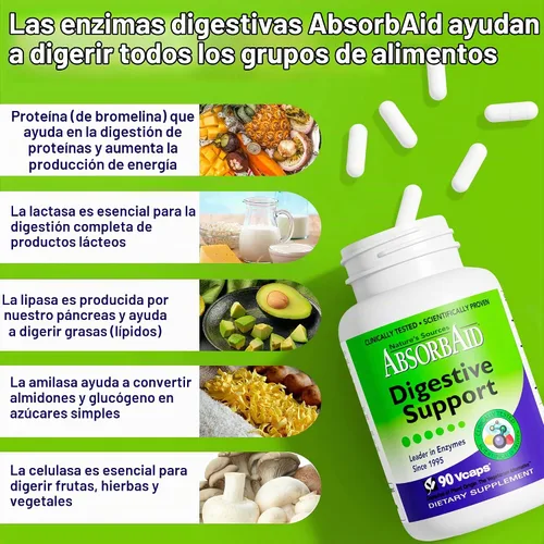Vista 7 de Nature's Sources AbsorbAid - Soporte digestivo - 90 Vcaps