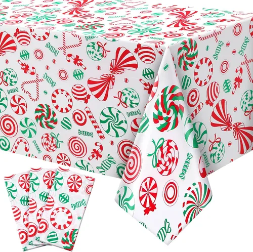 Vista 14 de Newwiee Paquete de 3 manteles de Acción de Gracias de 108 x 54 pulgadas, manteles de plástico desechables de otoño, mantel rectangular impermeable