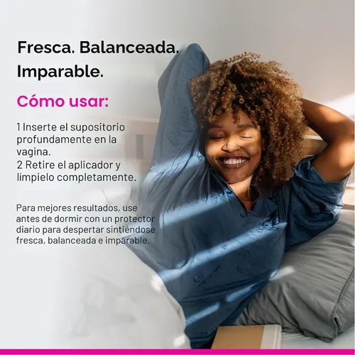 Vista 5 de vH essentials Supositorios vaginales prebióticos con pH equilibrado, protegen naturalmente contra el olor, caja de 15 unidades Prebiotic Formula