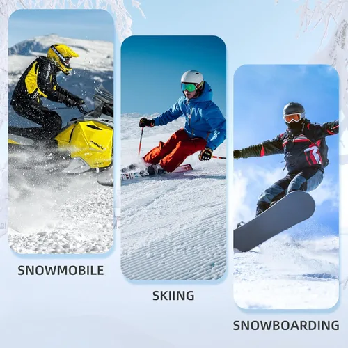 Vista 6 de Guantes de esquí para hombre, guantes de invierno impermeables para pantalla táctil, guantes de nieve cálidos, guantes de snowboard para hombre
