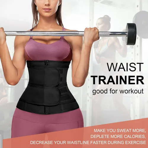 Vista 2 de Gotoly Corsé de entrenamiento de cintura para mujer cinturón de control de abdomen posparto faja para entrenamiento deportivo banda delgada
