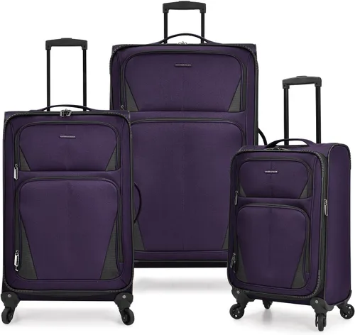 Vista 60 de U.S. Traveler Aviron Bay - Equipaje extensible con ruedas giratorias, Color verde azulado.), US08125E23