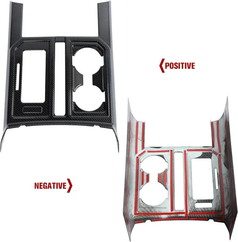 Vista 2 de Linskip Cubierta del panel de cambio de engranajes compatible con accesorios Ford F150 2015 2016 2017 2018 2019 2020 Ford F150 2015 2016 2017 2018