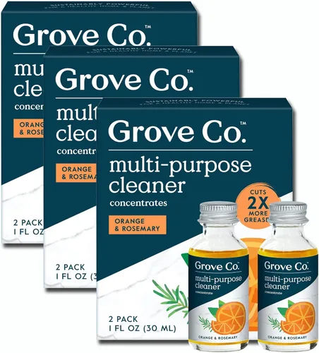 Vista 4 de Grove Co. Concentrado limpiador multiusos (paquete de 6, 1 onza cada uno) – 2 repuestos de pulverización de superficie multiusos para corte de grasa