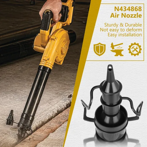 Vista 7 de N434868 Boquilla de aire para DeWalt DCE100B (tipo 1) 20v DCE100M1 (tipo 1) 20v DCE100M1 20V DCE100M1-CA DCE100B 20V DCE100B-CA soplador de hojas