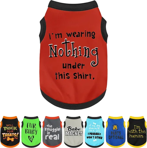 Vista 16 de Eleva el estilo estacional de tu mascota con un desenfado juguetón: con adorables camisas para perros bellamente impresas que presentan patrones