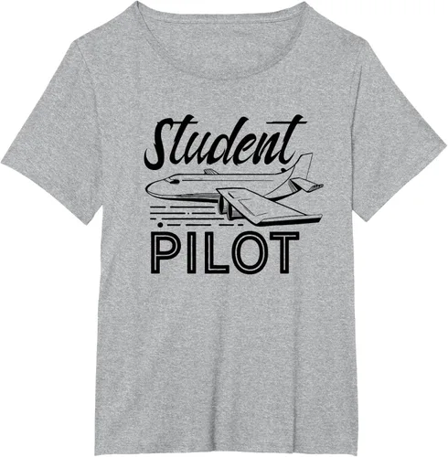 Vista 21 de Camiseta de aviación Aviador Aviador Student Pilot, Blanco