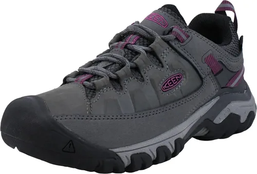 Vista 3 de KEEN Targhee 3 - Botas de senderismo impermeables de corte bajo para mujer Alcatraz/Blue Turquoise