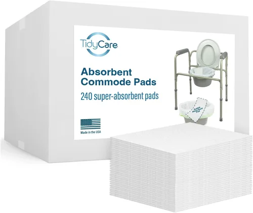 Vista 10 de TidyCare Almohadillas desechables para cama de noche para adultos, portátil, para silla de inodoro y bandeja de cama, paquete económico de 40