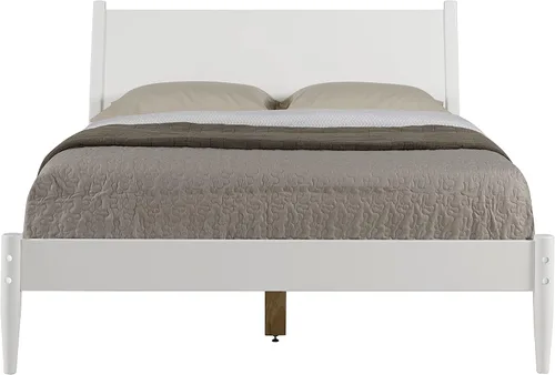 Vista 3 de Camaflexi Cama de panel Mid-Century - Tamaño individual - Blanco