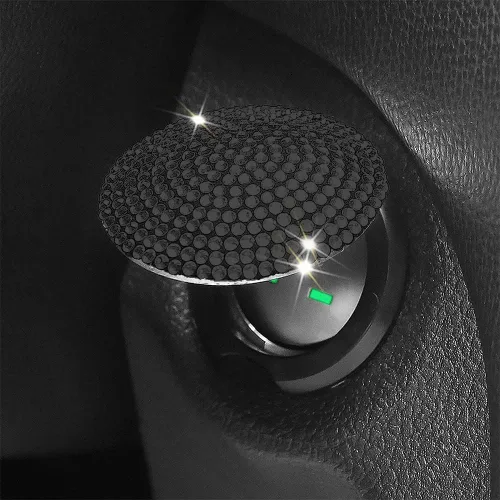 Vista 5 de deemars Cubierta de Botón de Inicio con Diamantes de Imitación Brillantes, Cubierta de Botón de Arranque Calcomanía de Cristal, Accesorios