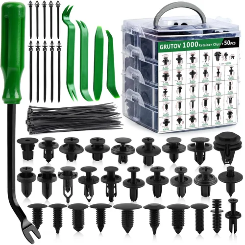 Vista 12 de Clips de Coche Remaches de Plástico Clips Retenedores de Escudo de Parachoques 800PCS Kit de Sujetadores de Árbol de Navidad para Coche Tamaños Más