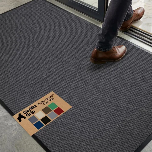 Vista 91 de GORILLA GRIP Traffic Guard - Tapete resistente para interiores y exteriores Negro