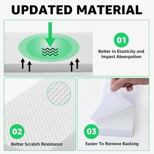 Vista 2 de Protector de Pared de Garaje, Paquete de 2 Amortiguadores de Espuma EVA Gruesa para Puertas de Automóvil, Impermeable e Ignífugo Protector de Pared