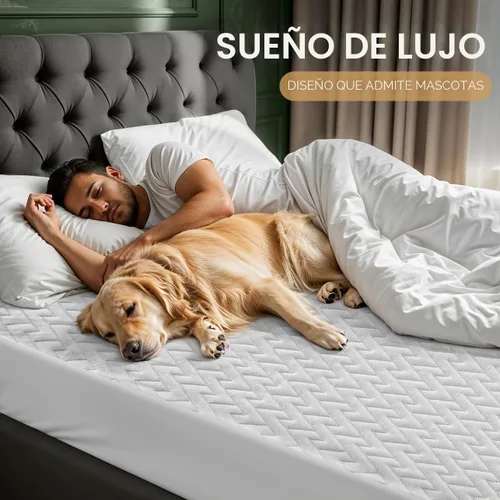 Vista 5 de Utopia Bedding - Protector de colchón impermeable tamaño California King, funda de colchón premium de tela 3D Air suave, se ajusta hasta 17 pulgadas