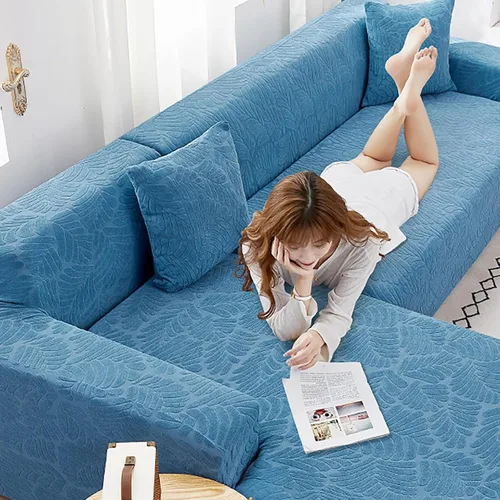 Vista 6 de Fundas elásticas para sofá modular, funda de sofá jacquard en forma de L, gruesa y antideslizante, protector de muebles, funda de sofá adecuada