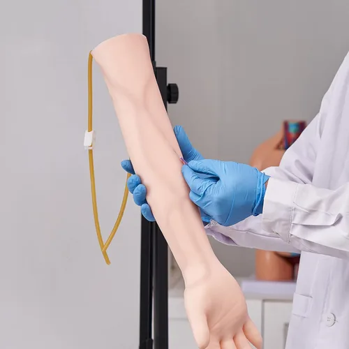Vista 8 de Kit de práctica de flebotomía VEVOR, kit de entrenamiento intravenoso de venopunción IV, kit de práctica de brazo IV de alta simulación con bolsa