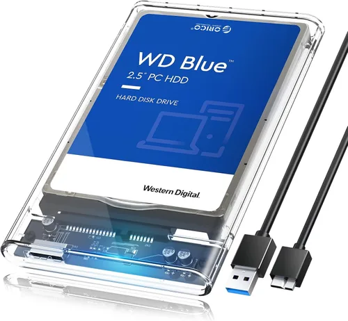 Vista 11 de ORICO Caja de disco duro de 2.5 pulgadas SATA a USB C 3.1 Gen1 5Gbps Estuche de disco duro externo para 7/0.374 in HDD/SSD Soporte UASP hasta 6TB