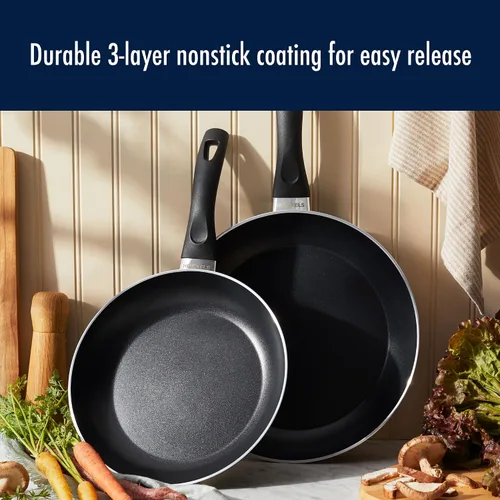 Vista 4 de Henckels Everlift - Juego de utensilios de cocina antiadherentes de 10 piezas, fabricado en Italia, revestimiento duradero de 3 capas, aluminio