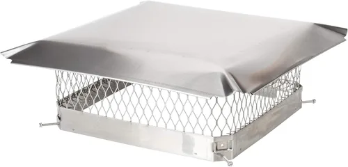Vista 8 de Draft King CBO913 - Tapón de chimenea de acero galvanizado negro con perno, 9 x 13 pulgadas