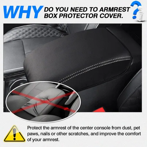 Vista 2 de Autorder Funda para reposabrazos de consola central para Jeep Grand Cherokee L 2021-2025 2026, accesorios para reposabrazos, funda antiarañazos