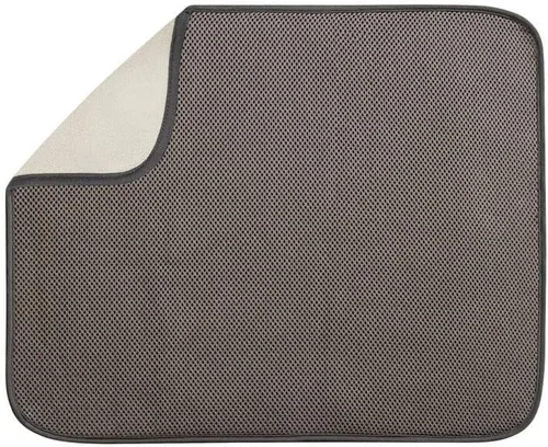Vista 2 de InterDesign iDry – tapete para encimera de cocina, mini, absorbente, para secado de platos, Mocha, M Absorbent