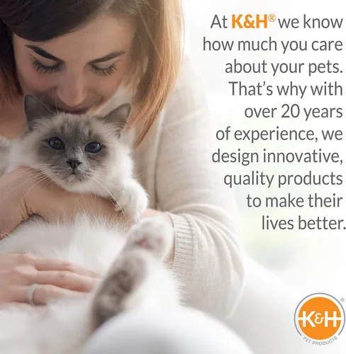 Vista 8 de K&H Pet Products Cuencos exteriores con calefacción para comida y agua de gatos, estación de alimentación Thermo-Kitty Café para gatos callejeros