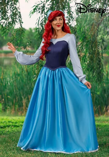 Vista 2 de Disfraz de vestido azul Ariel de la Sirenita para mujer Azul Patchwork