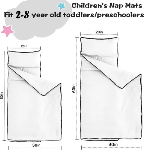 Vista 6 de Juego de alfombrillas personalizadas para siesta de autos de dibujos animados con nombre, saco de dormir para niños, colchón de cama para niños