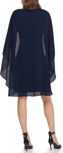 Vista 3 de DKNY Vestido de capa de crepé para mujer