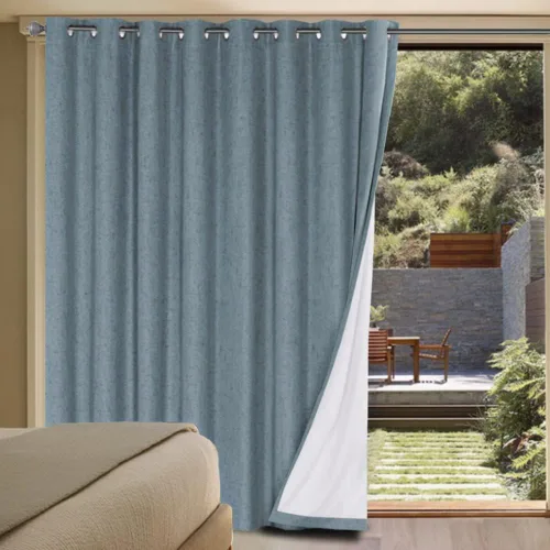 Vista 45 de H.VERSAILTEX Cortinas 100% opacas con aislamiento térmico, texturizadas, de lino, con bloqueo completo de calor y luz, para sala de estar y Negro