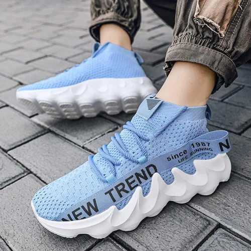 Vista 5 de GSIGUL Tenis de correr para hombre, zapatos deportivos ligeros para caminar, zapatos casuales al aire libre