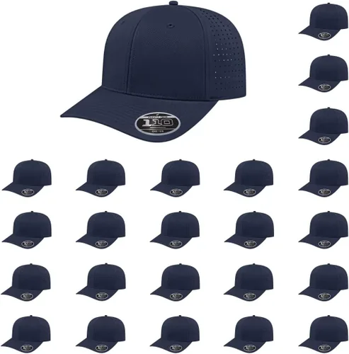 Vista 11 de Cap America i8533 Flexfit 110 Gorra Snapback Perforada de Rendimiento de Perfil Medio de 6 Paneles con Protección UV y Snapback Ajustable