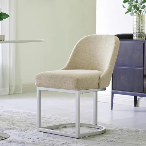 Vista 33 de Leick Home 214536 Barrelback Silla de comedor con base de metal, juego de 2, para comedor, asiento moderno de lino negro y base de metal dorado