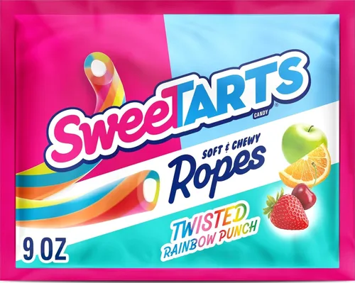 Vista 10 de SweeTARTS Soft & Chewy Ropes Candy, sabor a fresa picante, bolsa de 9 onzas Cuerda suave y masticable, sabor a fresa picante, aperitivos, dulces